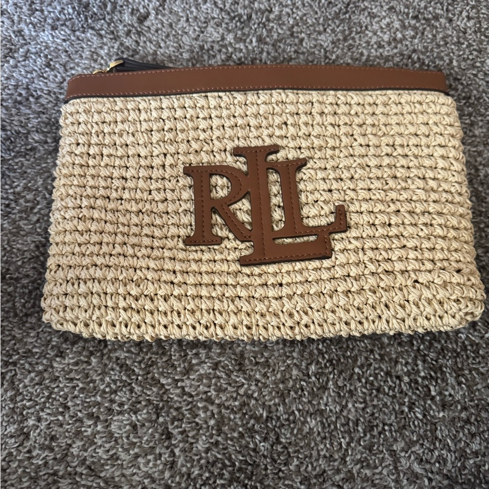 Tan and Brown Women purse Ralph Lauren